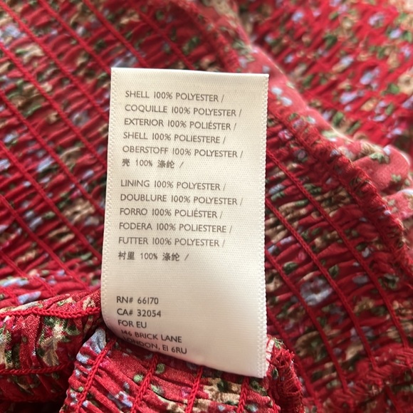 NWOT Urban Outfitters smocked floral dress - Picture 7 of 7